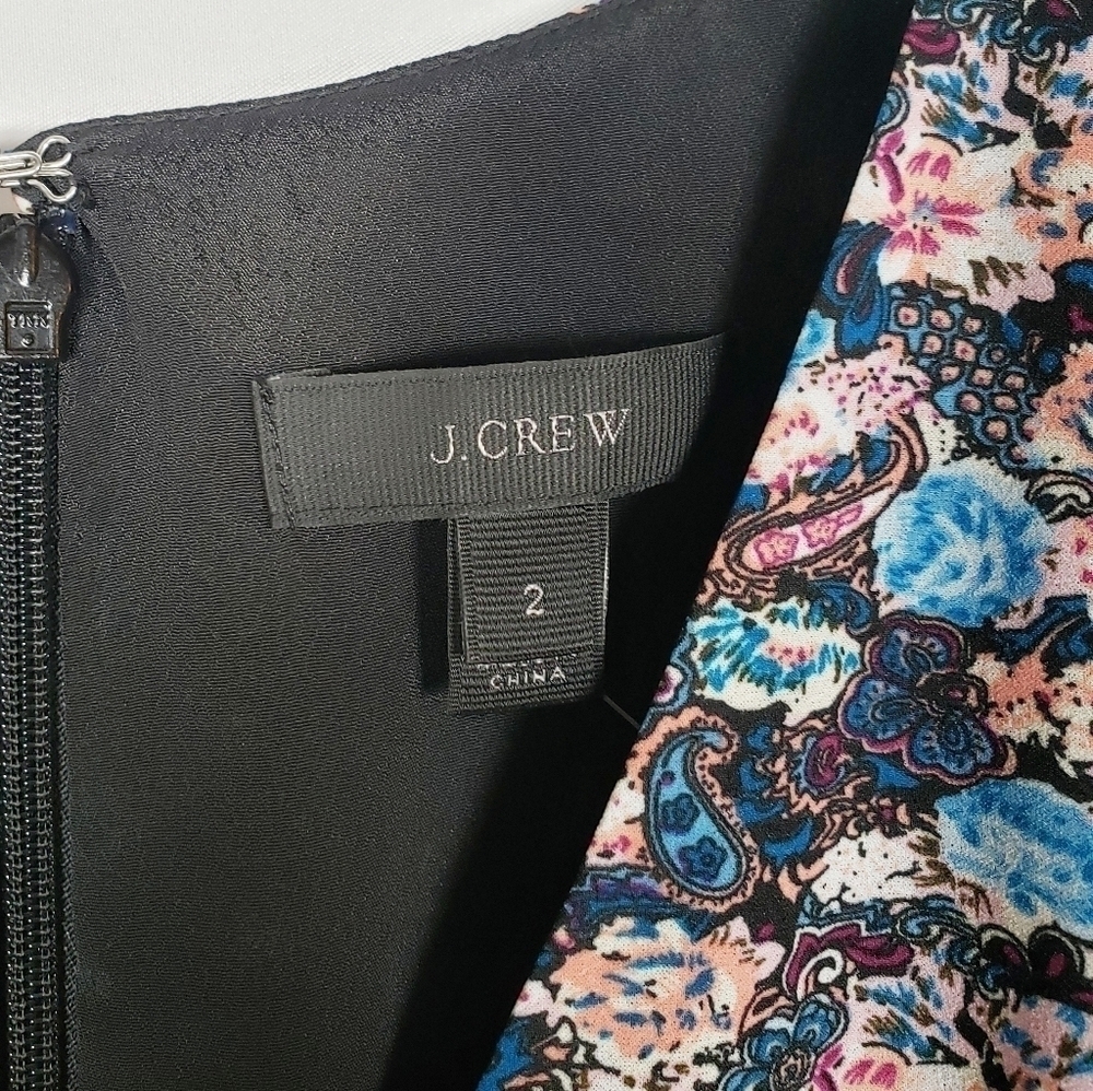 J. CREW Ruffle Hem Dress in Paisley Floral - Picture 4 of 6